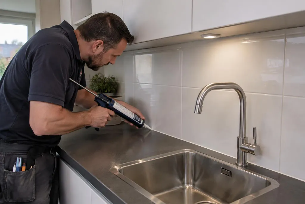 Kitbedrijf Swifterbant – replacing kitchen sealant